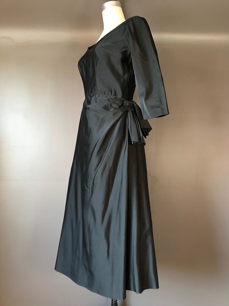 Vtg 50s Black Party Dress image 1