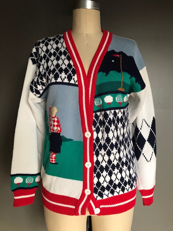 Cardigan golf deals sweater