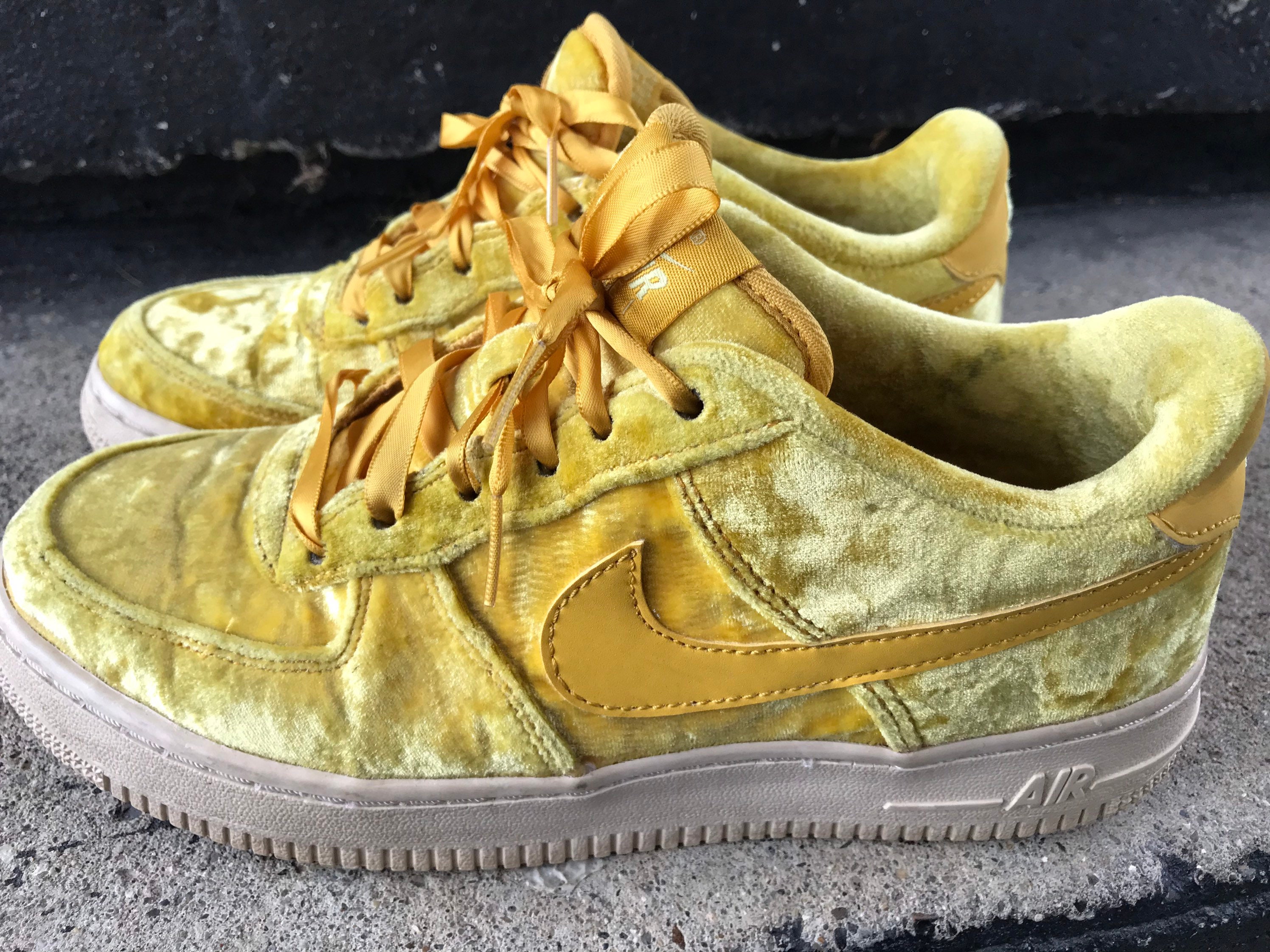 yellow air force 1 velvet