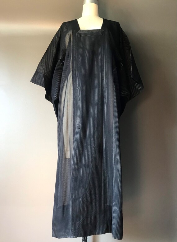 Vtg 80s 90s Sheer Kimono Dress - image 7