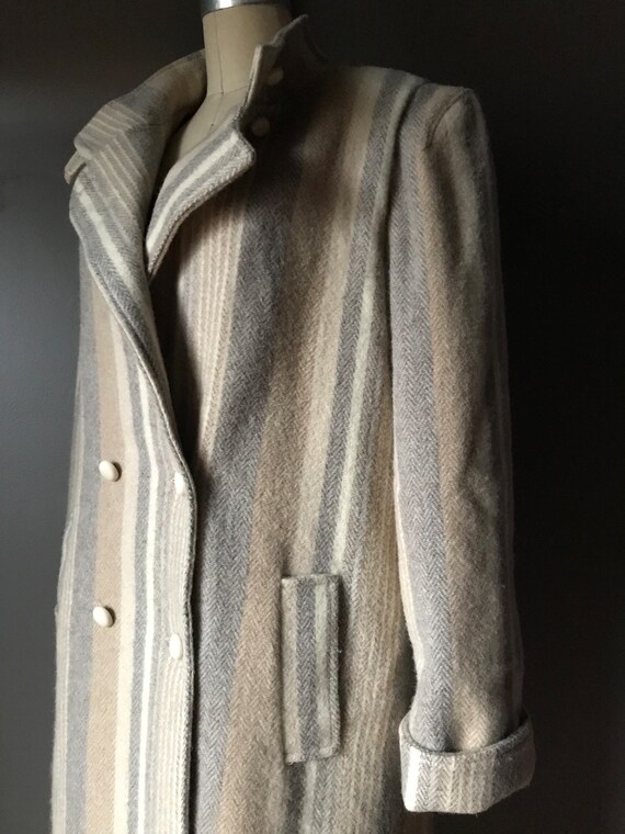 Vtg 70s 80s Wool Blend Overcoat - image 7