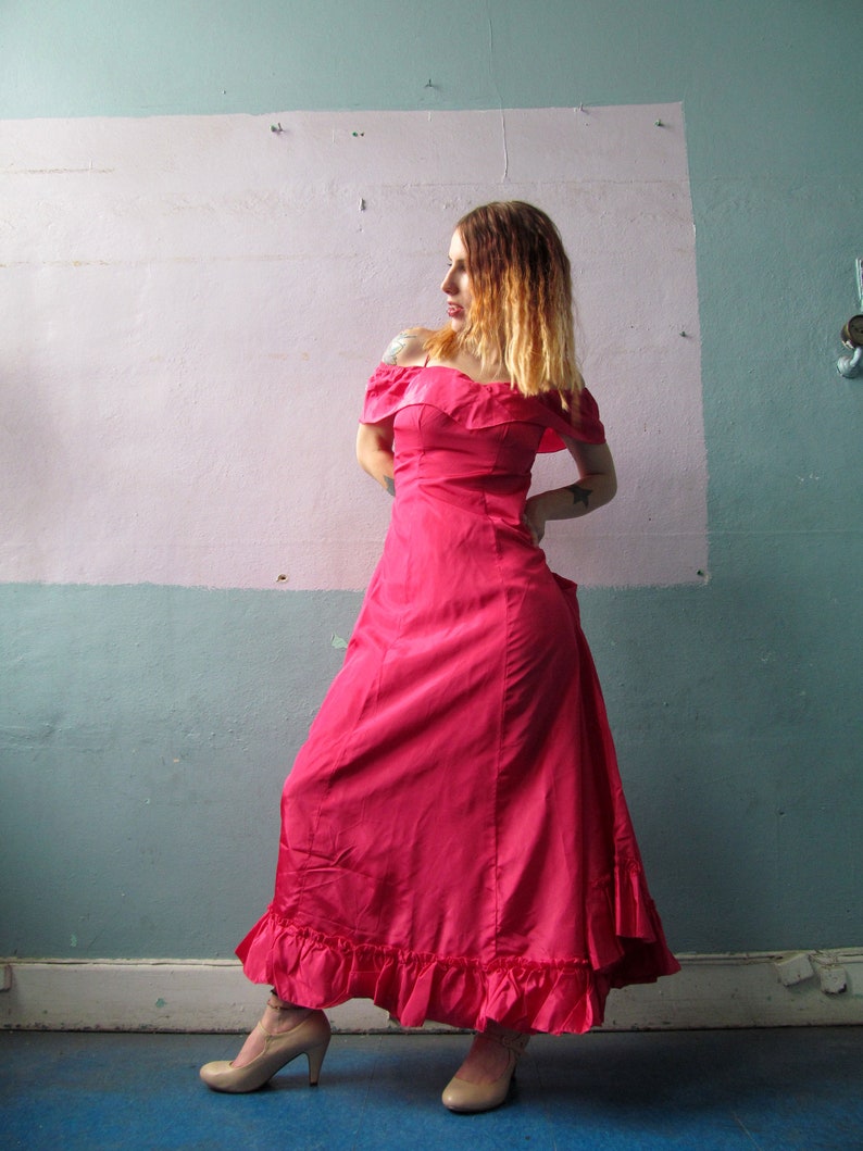 Vtg Flamenco Train Dress / Ball Gown image 4