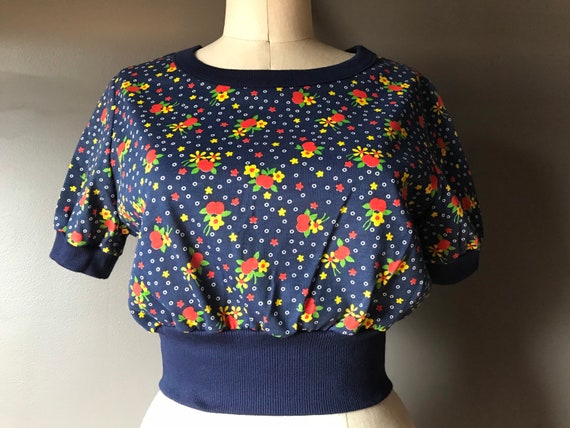 Vtg 70s Darling Crop Top Shirt - image 2