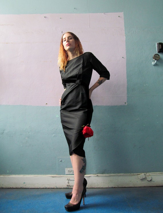 Vtg 50s Murray Zenkel Cocktail Dress