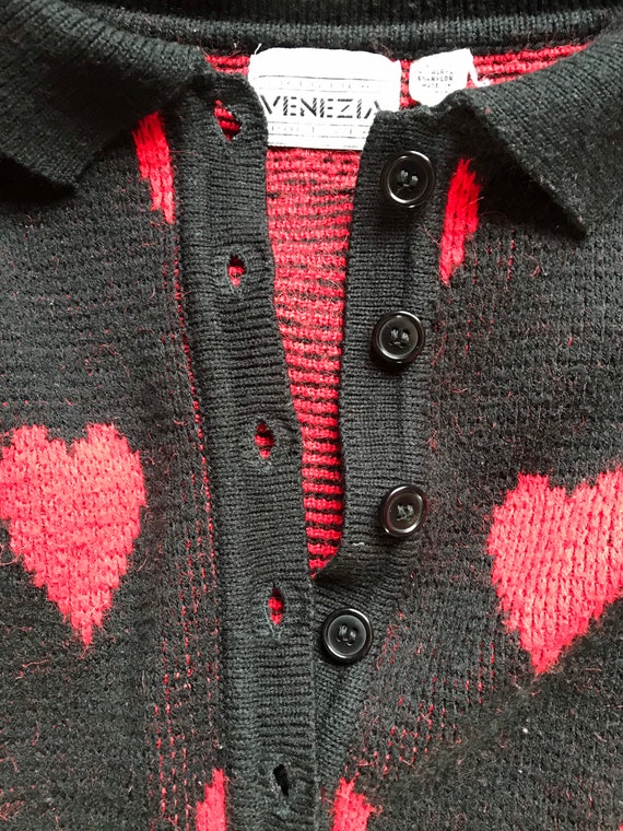 Vtg 80s 90s Heart Sweater / Pullover Knitwear - image 8