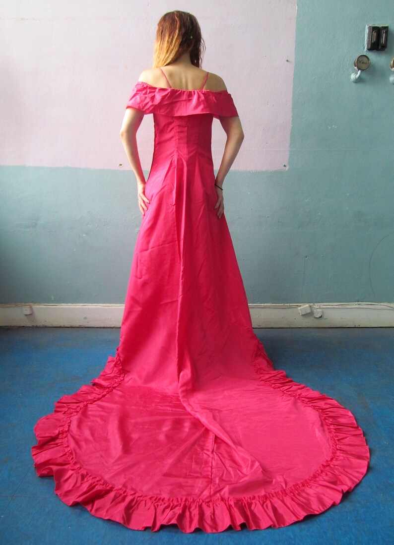 Vtg Flamenco Train Dress / Ball Gown image 7