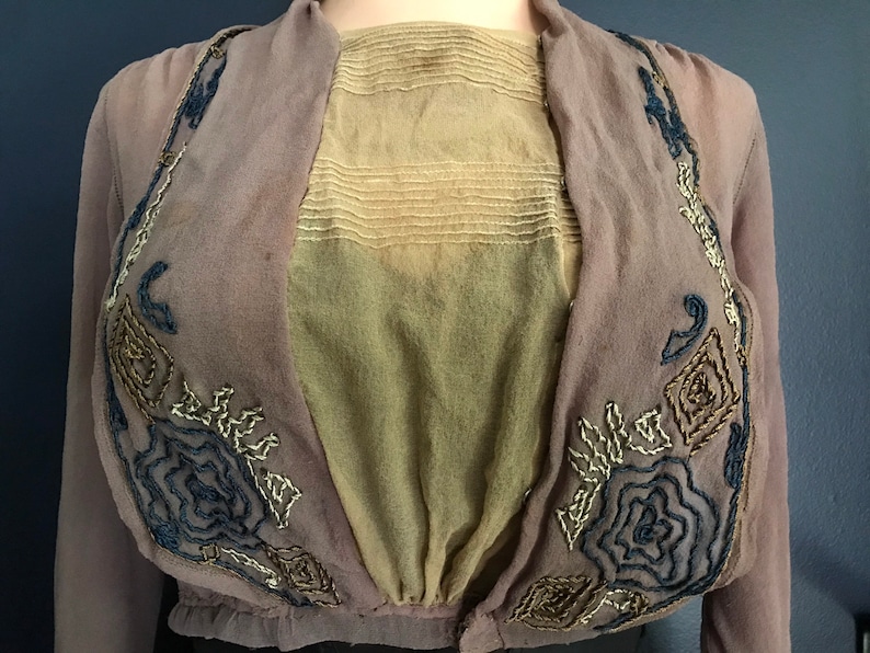 Antique Victorian Edwardian Sheer Blouse Top image 4