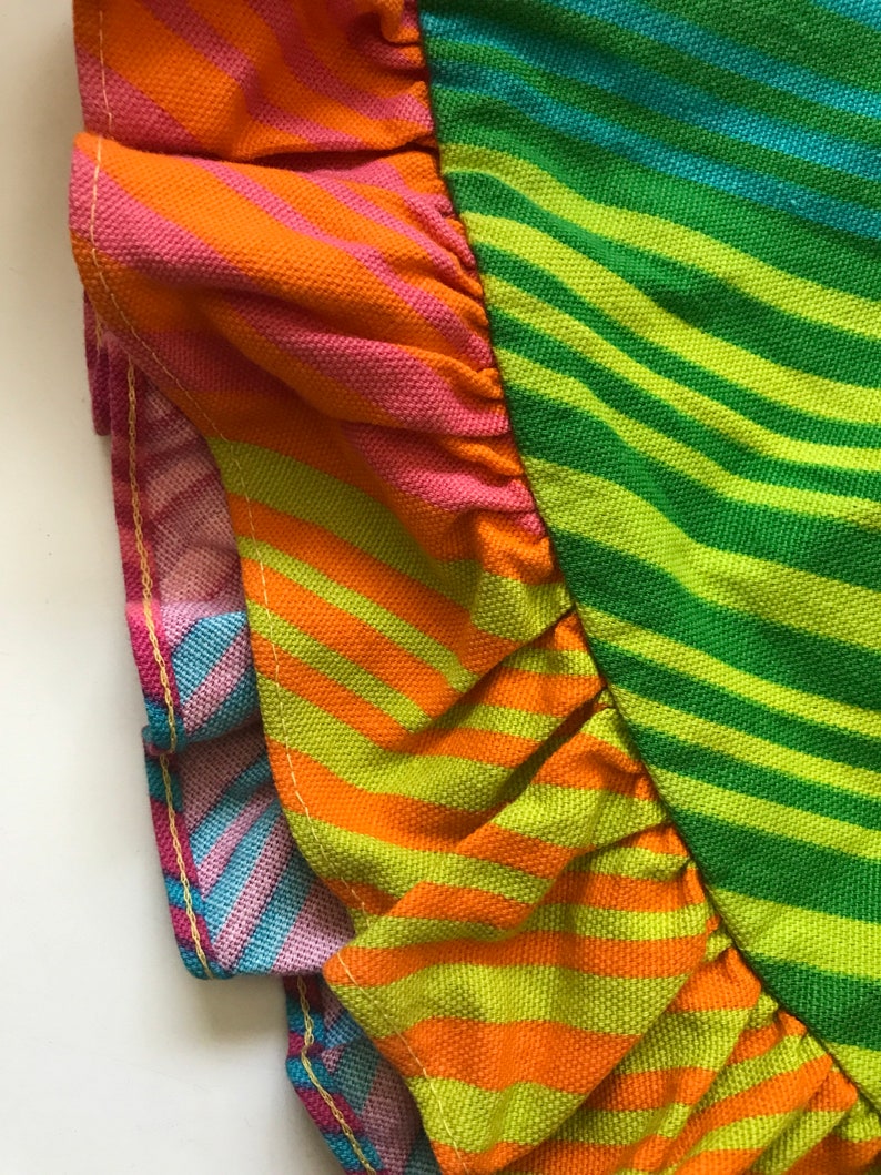 Vtg 60s Rainbow Blouse / Ruffle Sleeve - Etsy