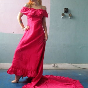 Vtg Flamenco Train Dress / Ball Gown image 8