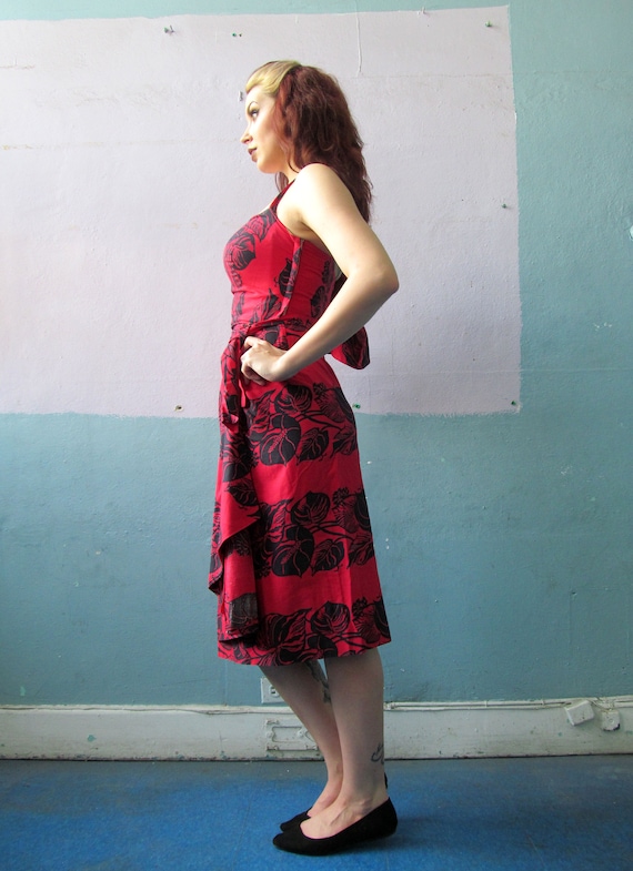 Vtg 50s Sarong Dress / Matching Bolero Jacket / H… - image 4