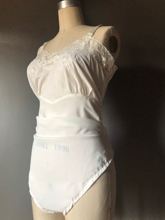 Vtg 50s 60s Slip Bodysuit Romper - image 3