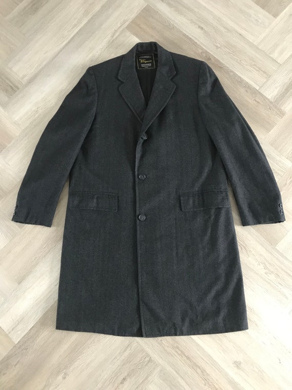 Vtg 60s Cashmere Twill Overcoat - image 3