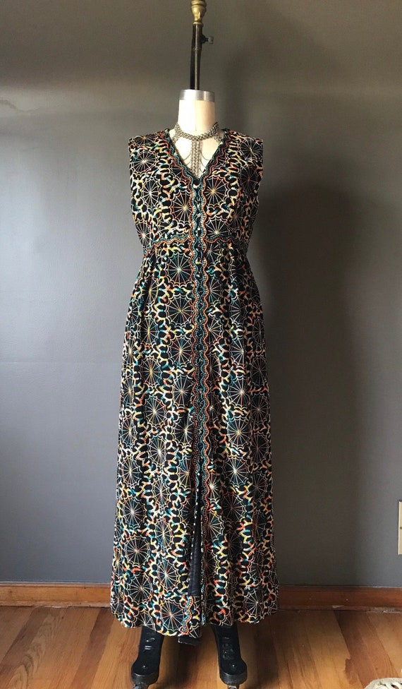 Vtg Futura Couture Embroidered Dress