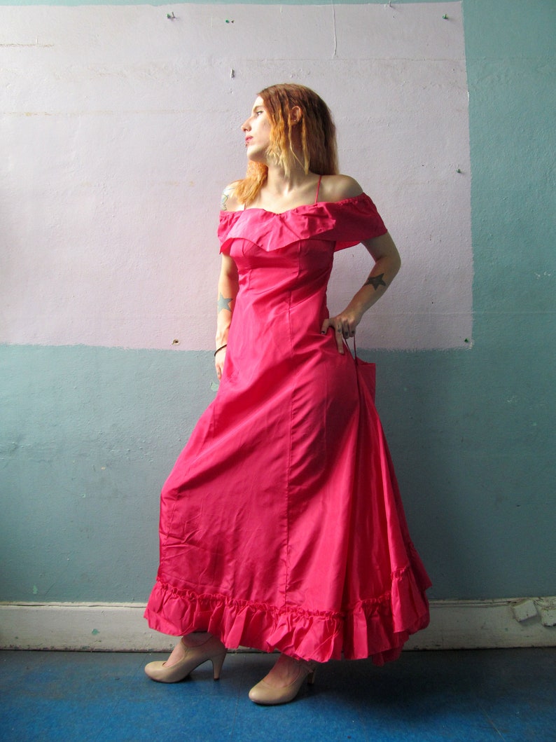 Vtg Flamenco Train Dress / Ball Gown image 5