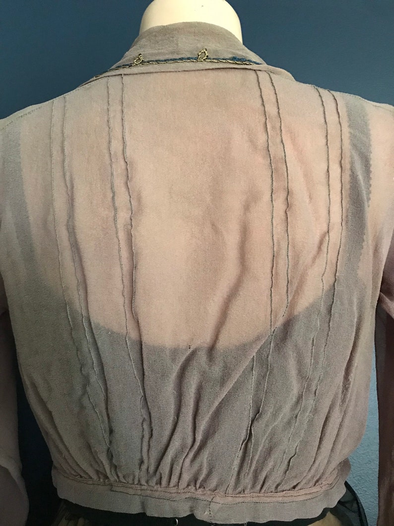 Antique Victorian Edwardian Sheer Blouse Top image 7