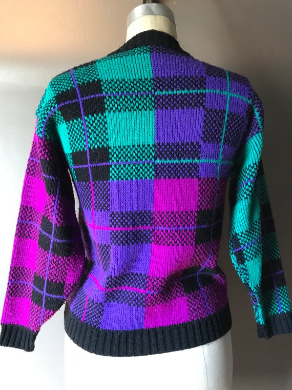 Vtg 80s Cardigan Sweater - image 8