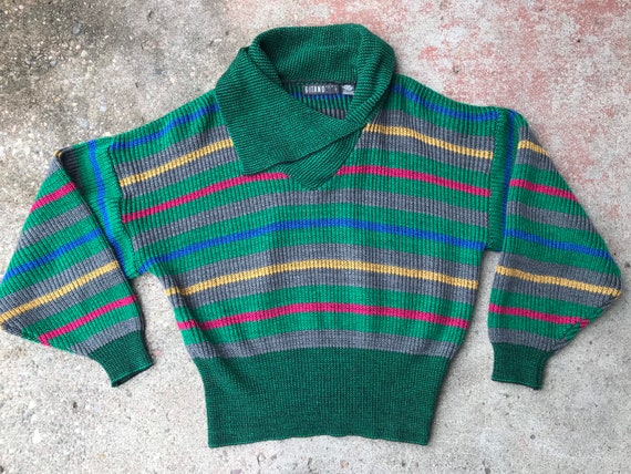 Vtg 80s Gitano Cowl Neck Sweater - image 1