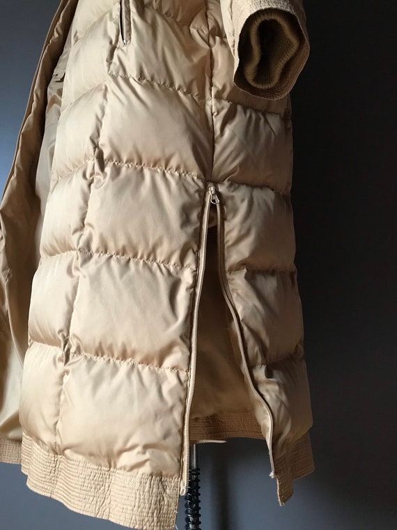 Vtg 80s 90s Puffy Quilted Down Sleeping Bag Coat - image 3