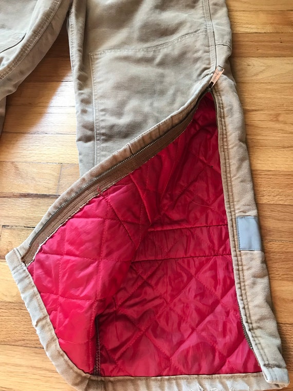 Vtg Insulated Carhartt Overalls / Reflective Stri… - image 6