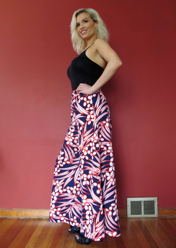 Vtg 70s Super Wide Pants / Palazzo Bells / Women'… - image 3