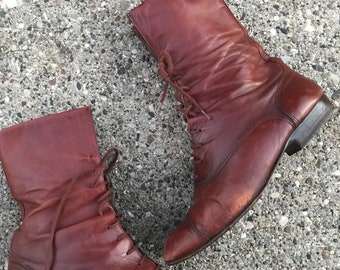 Vtg Bally of Switzerland Ankle Lace Up Boots / Size 5