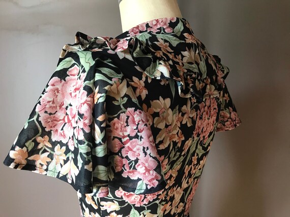 Vtg 70s Floral Wrap Dress - image 8