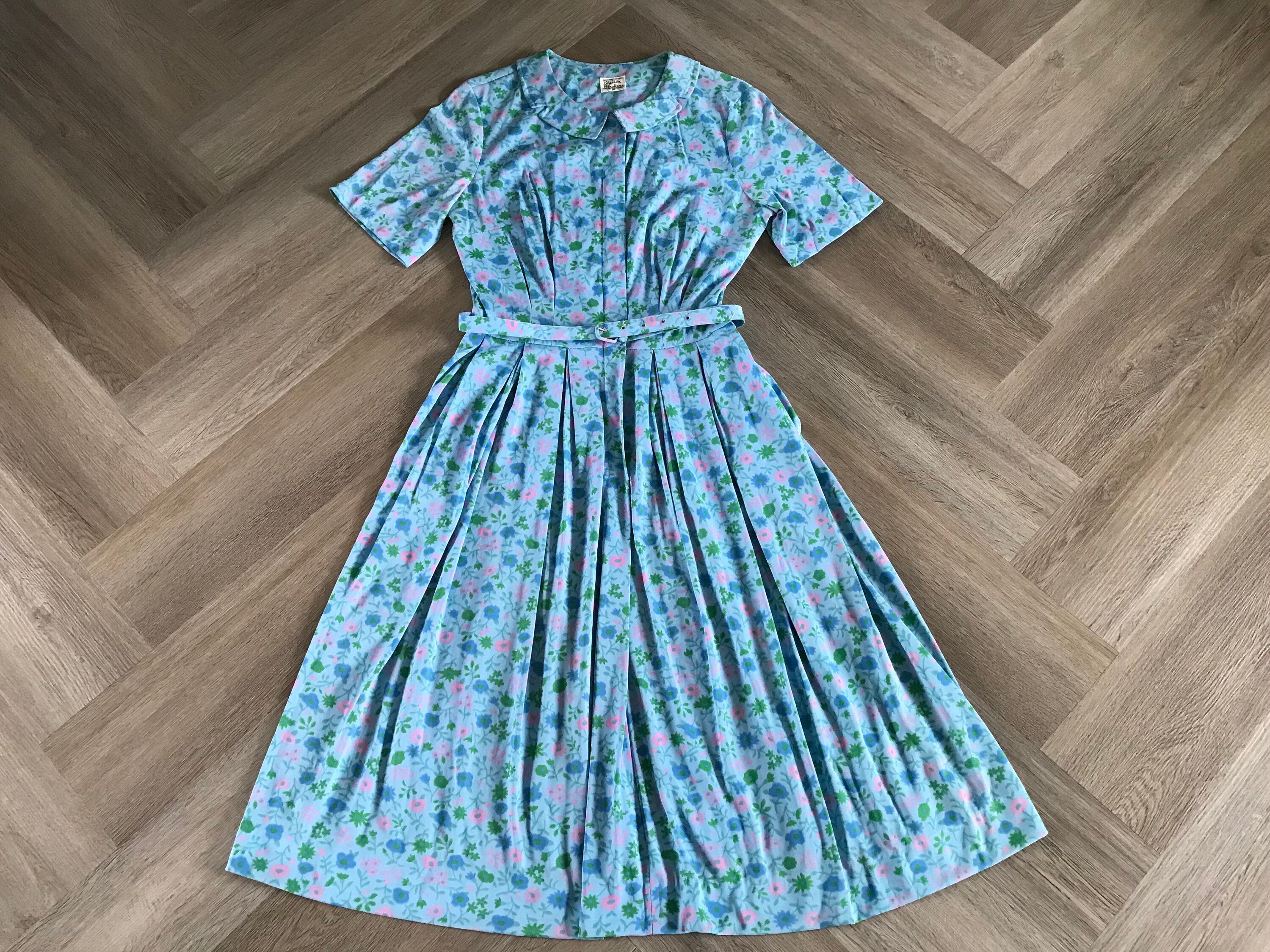 Vtg 60s Shelton Stroller Day Dress / Shirtwaist / Belted - Etsy