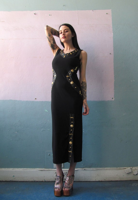 Vtg 90s Studded Dress / Warrior Princess - image 2