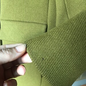 Vtg 60s Mod Olive Wool Coat image 10