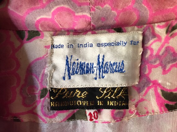Vtg 60s Silk Jacket / Neiman Marcus - image 5