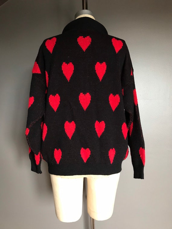 Vtg 80s 90s Heart Sweater / Pullover Knitwear - image 6