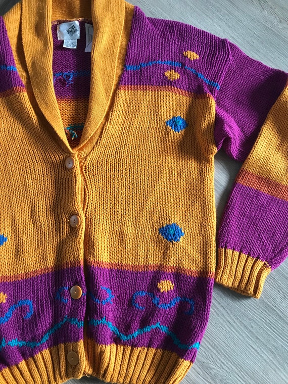 Vtg 90s Cardigan Sweater - image 2