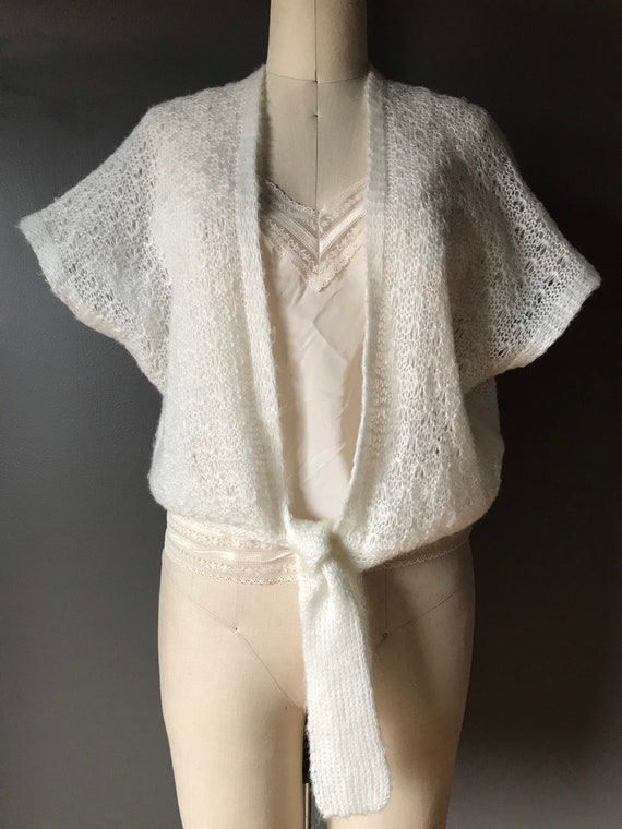 Vtg 70s Delicate Sweater Wrap