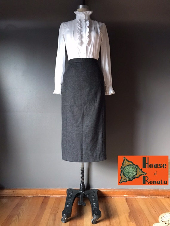 Vtg 80s Forenza Wool Blend Skirt - image 2