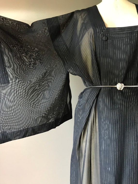 Vtg 80s 90s Sheer Kimono Dress - image 2