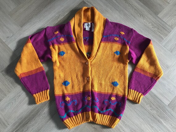 Vtg 90s Cardigan Sweater - image 7