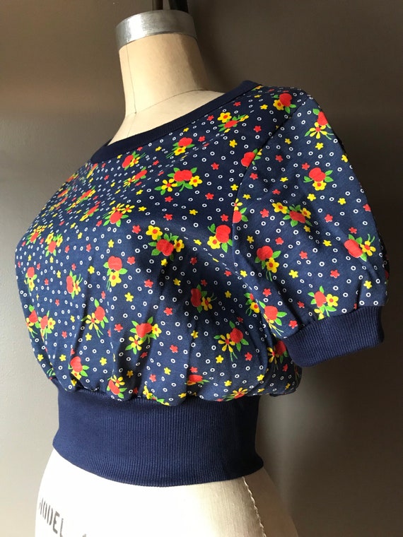 Vtg 70s Darling Crop Top Shirt - image 4