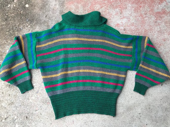 Vtg 80s Gitano Cowl Neck Sweater - image 2