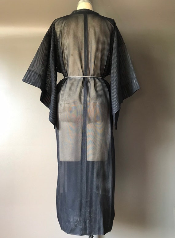 Vtg 80s 90s Sheer Kimono Dress - image 9