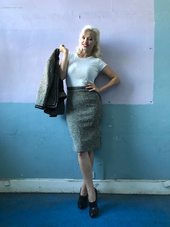 Vtg 50s Pencil Skirt Set / Bolero Jacket