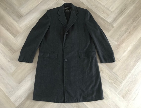 Vtg 60s Cashmere Twill Overcoat - image 1