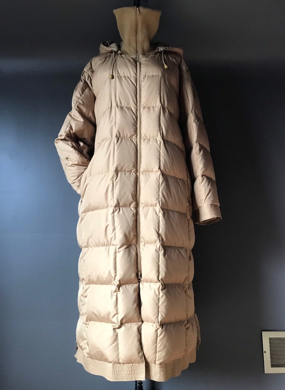 Vtg 80s 90s Puffy Quilted Down Sleeping Bag Coat - image 2