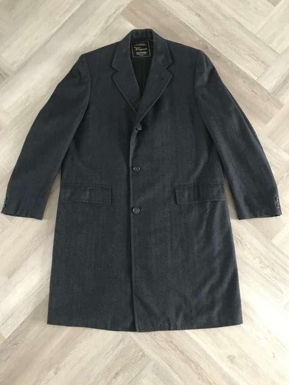 Vtg 60s Cashmere Twill Overcoat - image 4