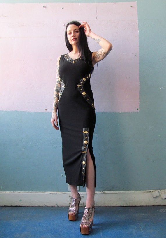 Vtg 90s Studded Dress / Warrior Princess - image 1