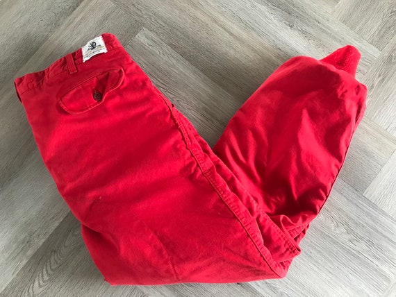 Vtg 60s 70s Red Outdoor Insulated Sport Pants - image 3