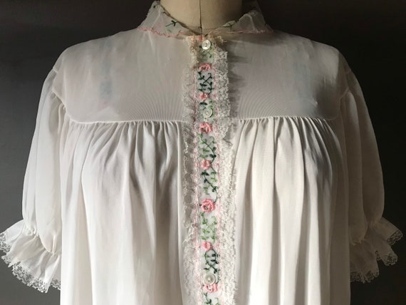 Vtg 60s Darling Lingerie Slip Set / Bed Jacket - image 9