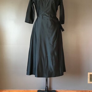 Vtg 50s Black Party Dress image 2