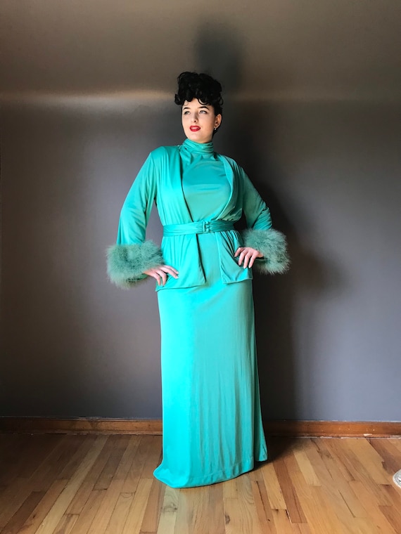Vtg Lilli Diamond Jacket & Dress Set