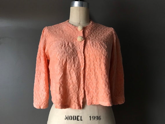 Vtg 50s Crop Bed Jacket - image 1