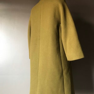 Vtg 60s Mod Olive Wool Coat image 5